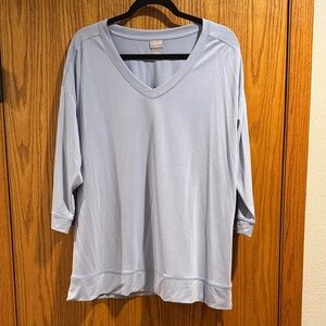 Chico's Light Blue V-Neck Tunic Top
